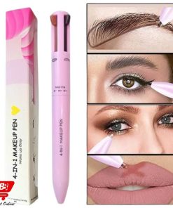 4-in-1 Makeup Pen Multifunctional Cosmetics Ballpoint Pens - Eye Shadowliner Combination, Waterproof Eyeliner, Eyebrow Pencil, Long-lasting Highlighter Stick